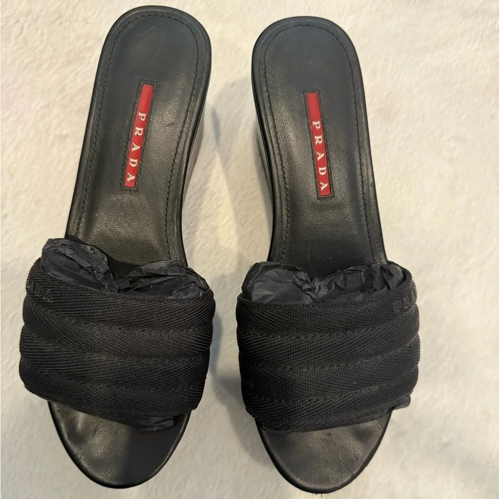 Prada Platform Slides - Picture 1 of 8